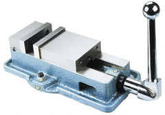 Interstate - 6" Jaw Width, 7-1/2" Jaw Opening Capacity, Horizontal Stationary Machine Vise - Manual Operation, 7,875 Lb Capacity, 1 Station, 17.2" Long x 4.93" High x 1-1/2" Deep, 1-1/2" Jaw Height, Cast Iron - Exact Tooling