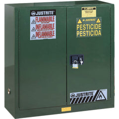 Justrite - 2 Door 1 Shelf 30 Gal Safety Cabinet for Flammable Substances - Exact Tooling