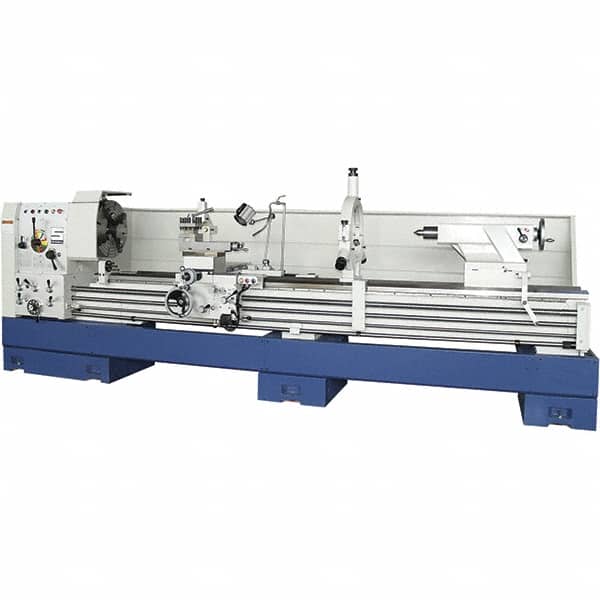Summit - 28-1/2" Swing, 120" Between Centers, 120 Volt, Triple Phase Toolroom Lathe - 6MT Taper, 15 hp, 20 to 1,250 RPM, 4-1/8" Bore Diam, 48" Deep x 70" High x 187" Long - Exact Tooling