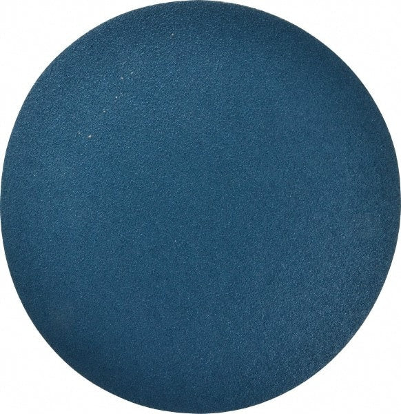 Superior Abrasives - 12" Diam, 40 Grit Zirconia Alumina Adhesive PSA Disc - Coarse Grade, Blue, X Weighted Backing, Flexible - Exact Tooling