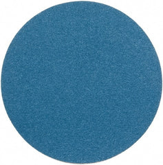 Superior Abrasives - 14" Diam, 40 Grit Zirconia Alumina Adhesive PSA Disc - Coarse Grade, Blue, Cloth Backing, Flexible - Exact Tooling