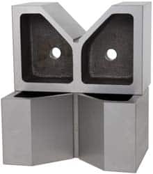 Value Collection - 5" Max Capacity, 90° Angle, Cast Iron V-Block - 10" Long x 5" Wide x 6-1/2" High, Sold as Matched Pair - Exact Tooling