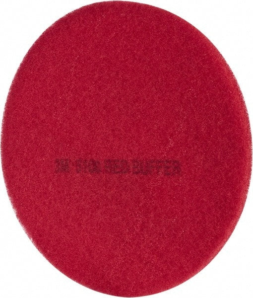 3M - Spray Buffing Pad - 19" Machine, Red Pad, Polyester - Exact Tooling