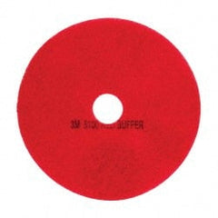 3M - Spray Buffing Pad - 20" Machine, Red Pad, Polyester - Exact Tooling