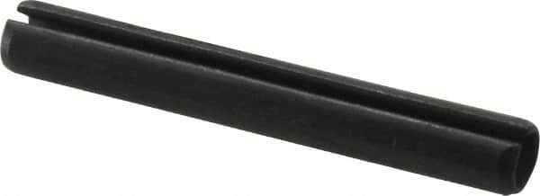 Value Collection - 8mm Diam x 60mm Long Slotted Spring Pin - Grade 1070-1080 Steel, Plain Finish - Exact Tooling