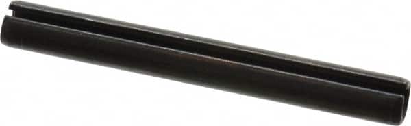 Value Collection - 8mm Diam x 70mm Long Slotted Spring Pin - Grade 1070-1080 Steel, Plain Finish - Exact Tooling