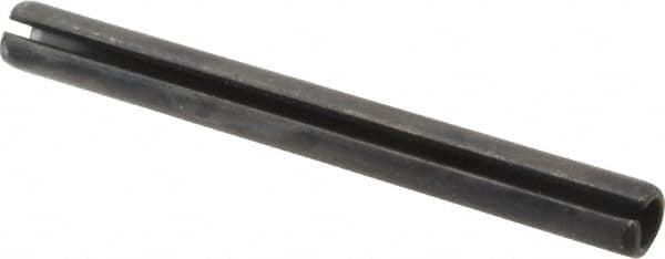 Value Collection - 8mm Diam x 80mm Long Slotted Spring Pin - Grade 1070-1080 Steel, Plain Finish - Exact Tooling
