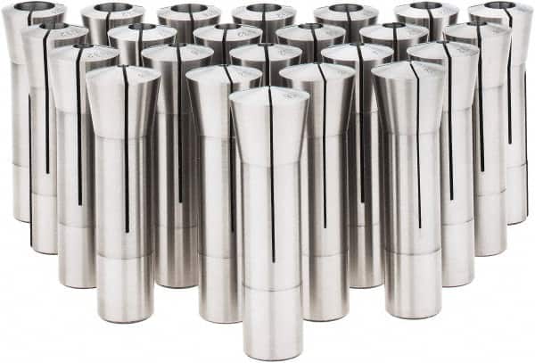 Value Collection - 23 Piece, 1/16" to 3/4" Capacity, R8 Collet Set - Exact Tooling