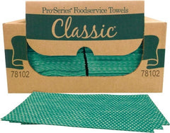 PRO-SOURCE - 1/4 Fold Food Service Wipes - Box, 22" x 12" Sheet Size, Green - Exact Tooling