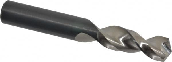 Walter-Titex - 21/32" 130° Parabolic Flute Vanadium High Speed Steel Screw Machine Drill Bit - Bright Finish, Right Hand Cut, 2-23/64" Flute Length, 4-11/16" OAL, Split Point, Straight Shank - Exact Tooling