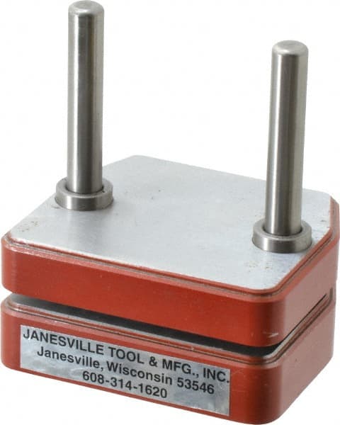JT&M - 3" Guide Post Length, 5/8" Die Holder Thickness, Cast Iron, Mold Blank, Punch & Die Set - 1/2" Bushing Diam, 2-5/8" Overall Width x 2-1/4" Overall Depth - Exact Tooling