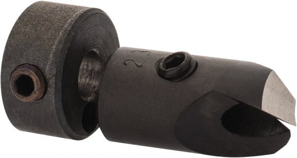 Vernon - 5/16" Cutter Diam, #23 Drill Combatibility, 1/4" Collar Thickness, Adjustable Depth Drill Countersink - Exact Tooling