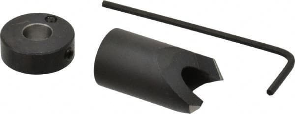 Vernon - 1/2" Cutter Diam, Letter D Drill Compatibility, 1/4" Collar Thickness, Adjustable Depth Drill Countersink - Exact Tooling