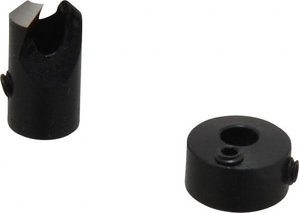 Vernon - 5/16" Cutter Diam, 5/32" Drill Compatibility, 1/4" Collar Thickness, Adjustable Depth Drill Countersink - Exact Tooling