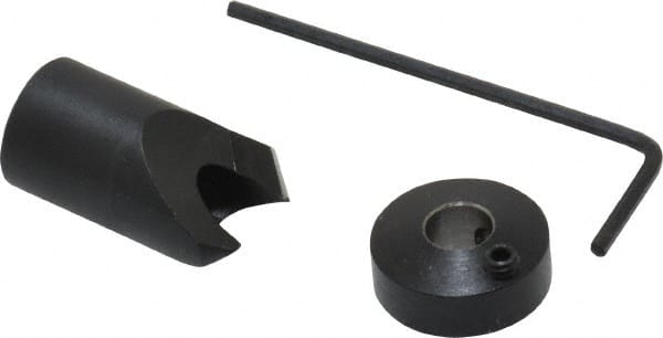 Vernon - 1/2" Cutter Diam, 15/64" Drill Compatibility, 1/4" Collar Thickness, Adjustable Depth Drill Countersink - Exact Tooling