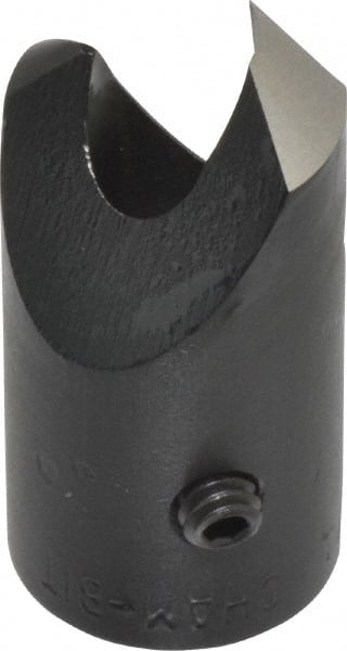 Vernon - 1/2" Cutter Diam, 1/4" Drill Compatibility, 1/4" Collar Thickness, Adjustable Depth Drill Countersink - Exact Tooling