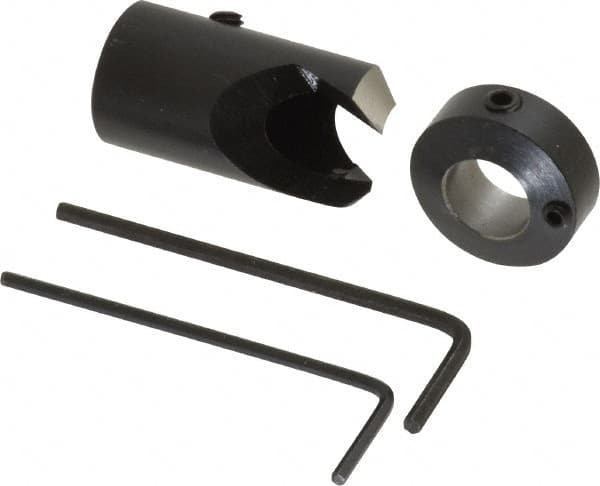 Vernon - 5/8" Cutter Diam, 3/8" Drill Compatibility, 5/16" Collar Thickness, Adjustable Depth Drill Countersink - Exact Tooling