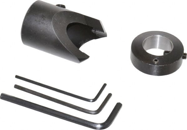 Vernon - 1" Cutter Diam, 5/8" Drill Compatibility, 3/8" Collar Thickness, Adjustable Depth Drill Countersink - Exact Tooling