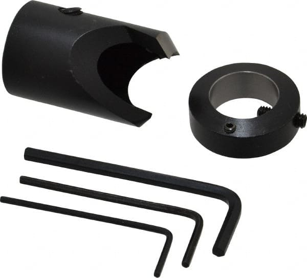 Vernon - 1" Cutter Diam, 11/16" Drill Compatibility, 3/8" Collar Thickness, Adjustable Depth Drill Countersink - Exact Tooling