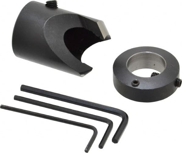 Vernon - 1-3/16" Cutter Diam, 3/4" Drill Compatibility, 7/16" Collar Thickness, Adjustable Depth Drill Countersink - Exact Tooling