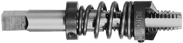 Burr-Bit - #12" Tap Compatibility, 11/64" Collar Thickness, 1-1/16" Relaxed Length, 2 Tap Flutes, Deburring Tap Attachment - 3/8" Outside Diam, 120° Included Angle, High Speed Steel - Exact Tooling