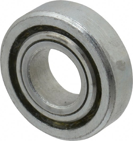 Value Collection - 3/8" Bore Diam, 7/8" OD, Open Unground Full Complement Radial Ball Bearing - 1/4" Wide, 1 Row, Round Bore, 356 Lb Dynamic Capacity - Exact Tooling