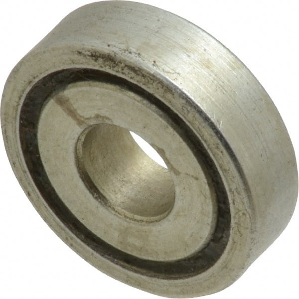 Value Collection - 5/16" Bore Diam, 7/8" OD, Open Unground Full Complement Radial Ball Bearing - 1/4" Wide, 1 Row, Round Bore, 356 Lb Dynamic Capacity - Exact Tooling