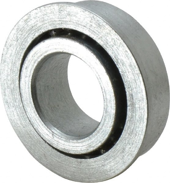 Value Collection - 5/8" Bore Diam, 1-1/4" OD, Open Unground Full Complement Radial Ball Bearing - With Flange, 1 Row, Round Bore, 594 Lb Dynamic Capacity - Exact Tooling