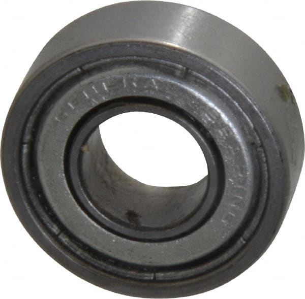 Value Collection - 3/8" Bore Diam, 7/8" OD, Double Shield Unground Retainer Type Radial Ball Bearing - 9/32" Wide, 1 Row, Round Bore, 450 Lb Dynamic Capacity - Exact Tooling
