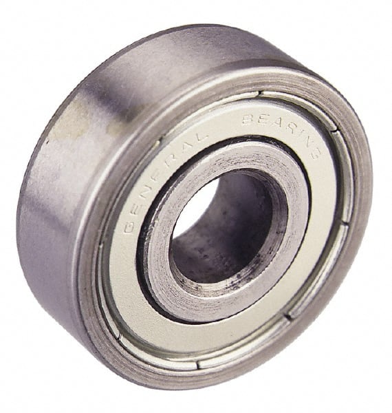 Value Collection - 7/16" Bore Diam, 1-3/8" OD, Double Shield Unground Retainer Type Radial Ball Bearing - 7/16" Wide, 1 Row, Round Bore, 915 Lb Dynamic Capacity - Exact Tooling