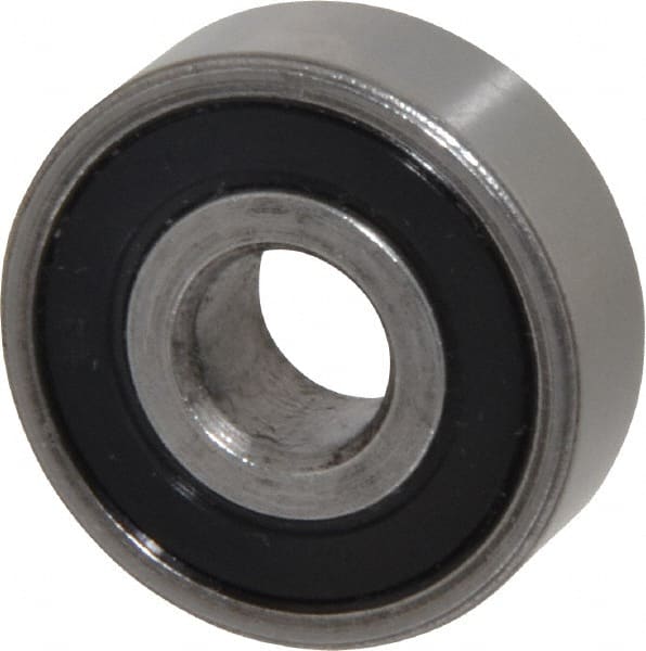 Value Collection - 3/8" Bore Diam, 1-1/8" OD, Double Seal Unground Retainer Type Radial Ball Bearing - 3/8" Wide, 1 Row, Round Bore, 691 Lb Dynamic Capacity - Exact Tooling