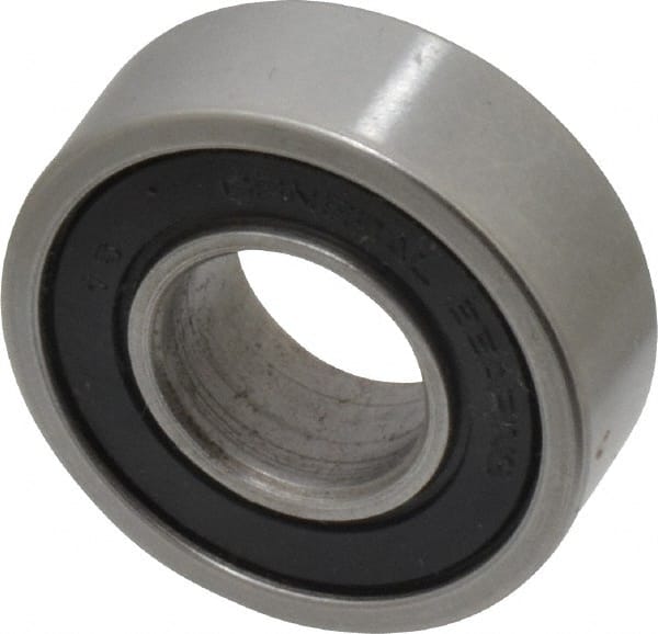 Value Collection - 1/2" Bore Diam, 1-1/8" OD, Double Seal Unground Retainer Type Radial Ball Bearing - 3/8" Wide, 1 Row, Round Bore, 691 Lb Dynamic Capacity - Exact Tooling