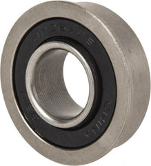 Value Collection - 5/8" Bore Diam, 1-3/8" OD, Double Seal Unground Retainer Type Radial Ball Bearing - With Flange, 1 Row, Round Bore, 915 Lb Dynamic Capacity - Exact Tooling