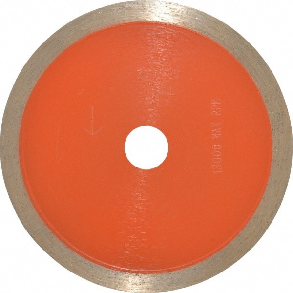 Core Cut - 4" Diam, 5/8" Arbor Hole Diam, Wet & Dry Cut Saw Blade - Diamond-Tipped, Standard Round Arbor - Exact Tooling