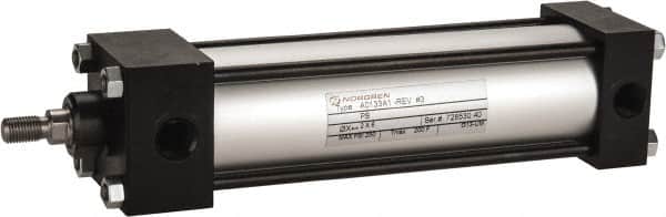 Norgren - 6" Stroke x 2" Bore Single Acting Air Cylinder - 3/8 Port, 7/16-20 Rod Thread, 250 Max psi, -20 to 200°F - Exact Tooling