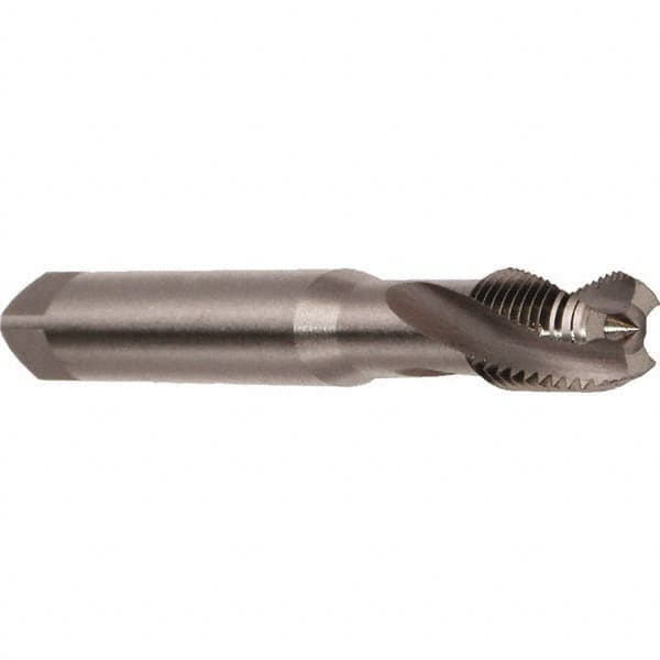 Emuge - M5x0.80 Metric 3 Flute 6H Modified Bottoming Spiral Flute Tap - Cobalt, Bright Finish, 70mm OAL, Right Hand Flute, Right Hand Thread, Series Rekord D - Exact Tooling