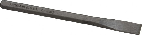 Blackhawk by Proto - 5-1/4" OAL x 3/8" Blade Width Cold Chisel - 3/8" Tip, 5/16" Stock, Alloy Steel Handle - Exact Tooling