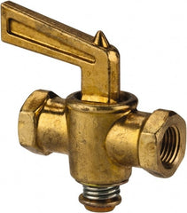 Eaton - Steel Female Pipe Drain Cock & Shutoff Valve - 1/8 Thread, 30 Max psi - Exact Tooling