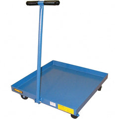 Wesco Industrial Products - 900 Lb Load Capacity, 30 & 55 Gal Drum Dolly - 25-3/4" Wide x 6" High, 4 Steel Wheels - Exact Tooling
