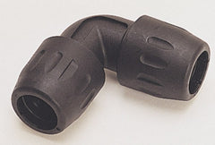 Transair - 7/8" ID, Air Hose 90° Union Elbow - 232 Max psi, 2-5/8" Long, Plastic - Exact Tooling