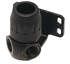 Transair - 1/2 & 1/4 Female NPT, 7/8" ID, Air Hose 90° Two Port Wall Bracket - 232 Max psi, 3-3/16" Long, Plastic - Exact Tooling