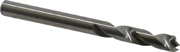 M.A. Ford - 3/16" Spiral Flute Solid Carbide Screw Machine Drill Bit - Bright Finish, Right Hand Cut, 15/16" Flute Length, 2-3/16" OAL, Standard Point, Straight Shank - Exact Tooling