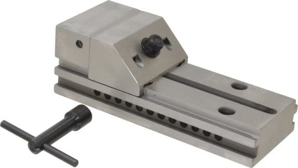 Starrett - 3" Jaw Width, 4" Jaw Opening Capacity, 1-1/4" Jaw Height, Toolmaker's Vise - Flat Jaw, 0.005mm Parallelism, 0.0051mm Squareness, 7-1/2" OAL x 2-1/2" OAH - Exact Tooling