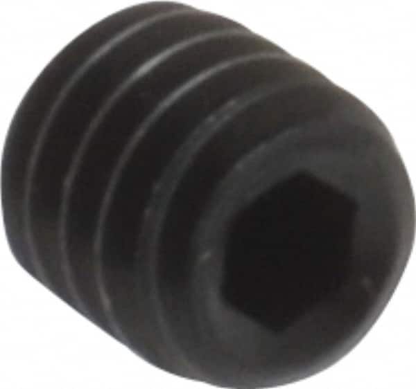 Value Collection - #4-48 UNF, 1/8" OAL, Cup Point Set Screw - Grade 8 Alloy Steel, 0.05" Key - Exact Tooling