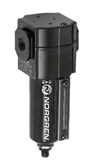 Norgren - 3/8" Port, 7.51" High x 2.68" Wide General Purpose Filter Inter with Aluminum Bowl, Manual Drain - Exact Tooling