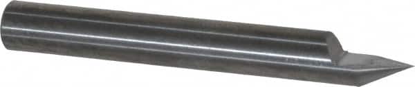Accupro - 60° Incl Angle, 3/16" Shank Diam, 1-1/2" OAL, 3/16" Cut Diam, Conical Engraving Cutter - 1/4" LOC, 1 Flute, Right Hand Cut, Micrograin Solid Carbide, Uncoated - Exact Tooling