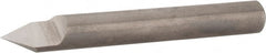 Accupro - 60° Incl Angle, 1/4" Shank Diam, 2" OAL, 1/4" Cut Diam, Conical Engraving Cutter - 3/8" LOC, 1 Flute, Right Hand Cut, Micrograin Solid Carbide, Uncoated - Exact Tooling