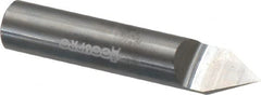 Accupro - 60° Incl Angle, 3/8" Shank Diam, 2" OAL, 3/8" Cut Diam, Conical Engraving Cutter - 1/2" LOC, 1 Flute, Right Hand Cut, Micrograin Solid Carbide, Uncoated - Exact Tooling