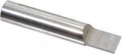 Accupro - 3/8" Shank Diam, 2" OAL, 3/8" Cut Diam, Square Engraving Cutter - 1/2" LOC, 3/8" Tip Diam, 1 Flute, Right Hand Cut, Micrograin Solid Carbide, Uncoated - Exact Tooling