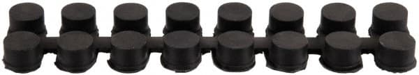 Wearwell - 9" Long x 2-3/16" Wide x 7/8" Thick, Anti-Fatigue Modular Matting Connector - Black, For Dry & Wet Areas, Series 477 - Exact Tooling